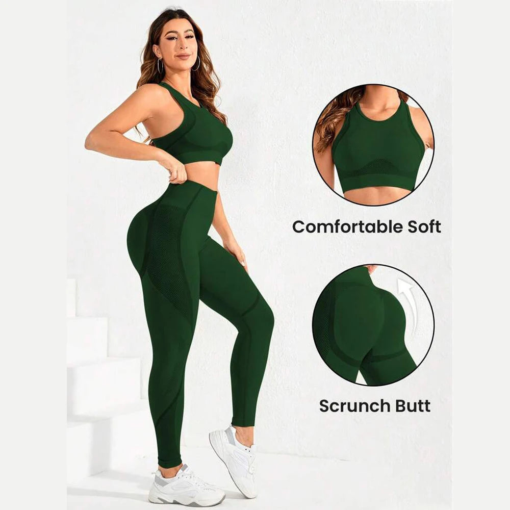 Women's 2-Piece High Waist Trousers Combo