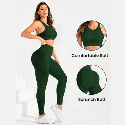 Women's 2-Piece High Waist Trousers Combo