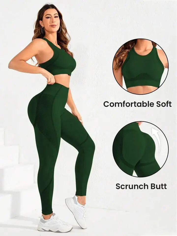 Women's 2-Piece High Waist Trousers Combo