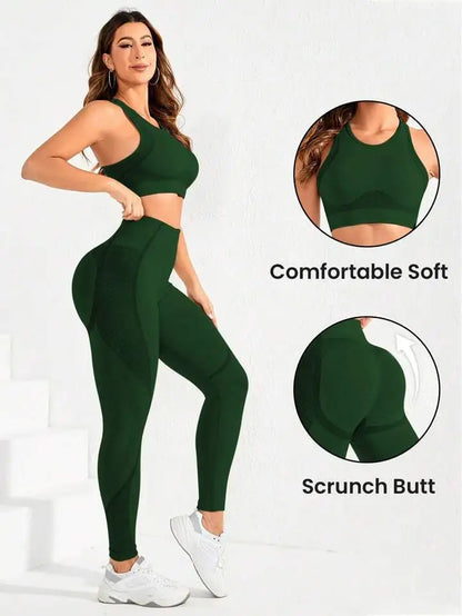 Women's 2-Piece High Waist Trousers Combo
