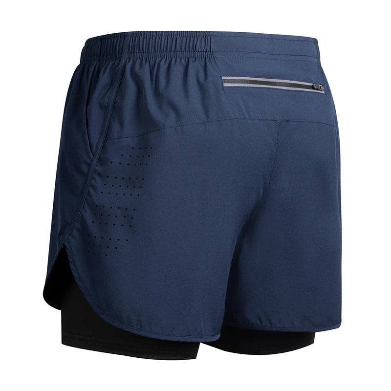 Men’s 2-in-1 Running Shorts – Quick-Dry Trendy Performance Workout Shorts | Lock In