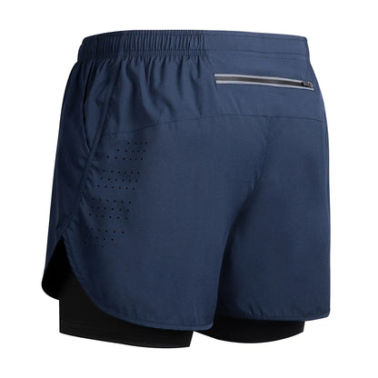 Men’s 2-in-1 Running Shorts – Quick-Dry Trendy Performance Workout Shorts | Lock In