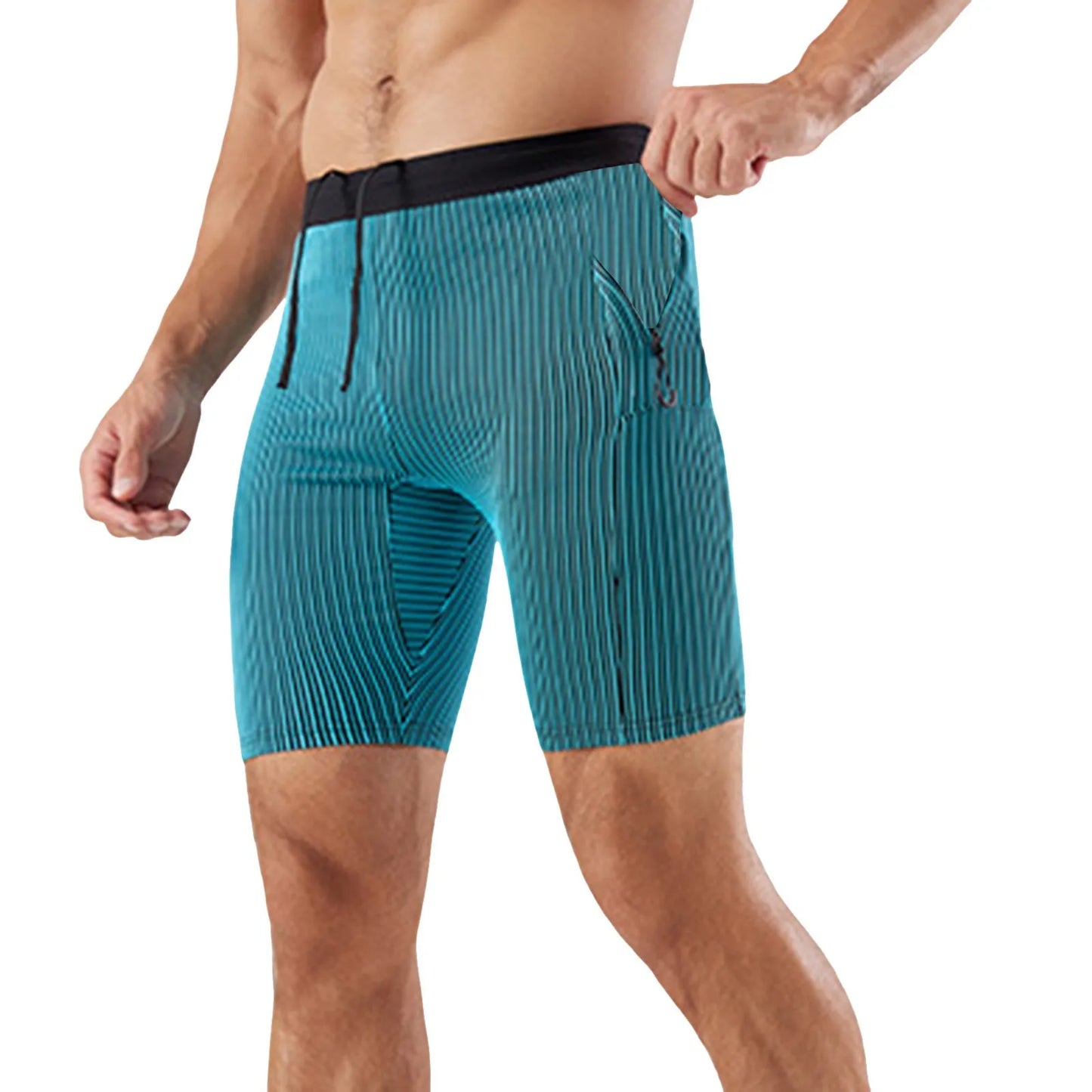 Men’s Running Half-Tights – Breathable Distance Running Shorts with Zipper Pockets | Lock In