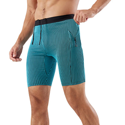 Men’s Running Half-Tights – Breathable Distance Running Shorts with Zipper Pockets | Lock In