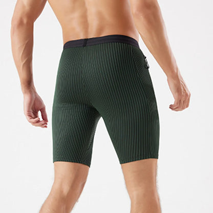 Men’s Running Half-Tights – Breathable Distance Running Shorts with Zipper Pockets | Lock In