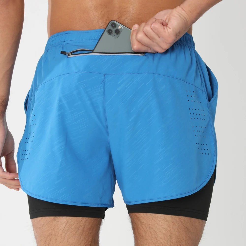 Men’s 2-in-1 Running & Training Shorts – Quick-Dry Performance Shorts | Lock In