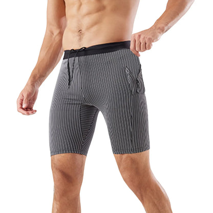 Men’s Running Half-Tights – Breathable Distance Running Shorts with Zipper Pockets | Lock In