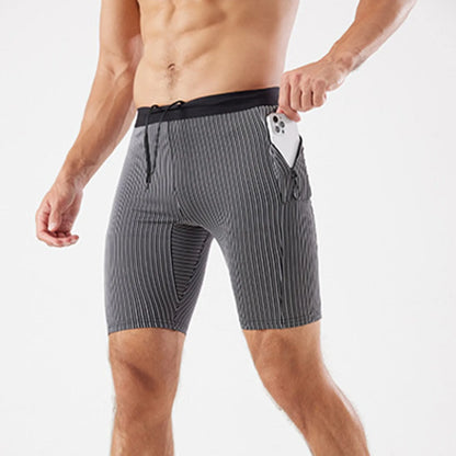 Men’s Running Half-Tights – Breathable Distance Running Shorts with Zipper Pockets | Lock In