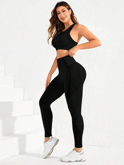 Women's 2-Piece High Waist Trousers Combo