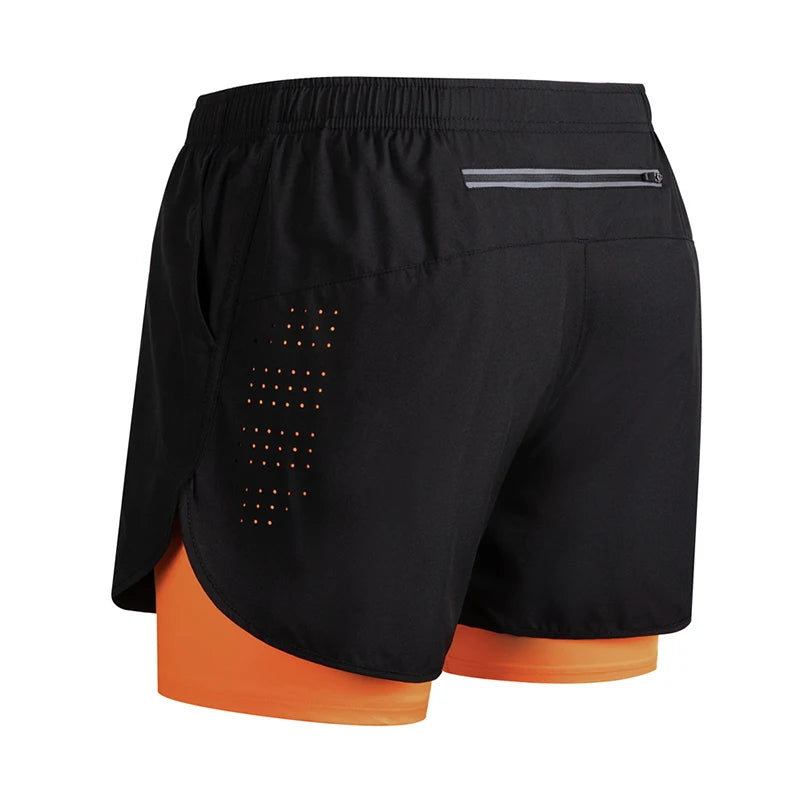 Men’s 2-in-1 Running Shorts – Quick-Dry Trendy Performance Workout Shorts | Lock In