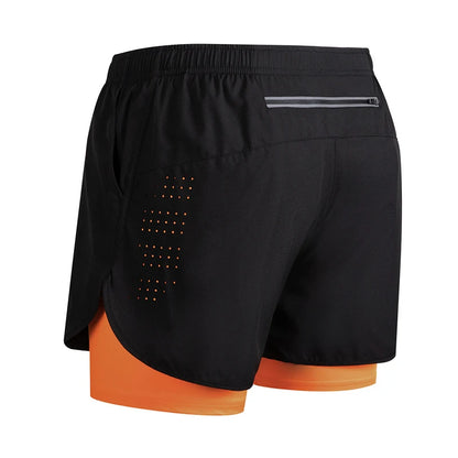 Men’s 2-in-1 Running Shorts – Quick-Dry Trendy Performance Workout Shorts | Lock In