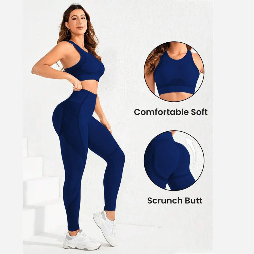 Women's 2-Piece High Waist Trousers Combo