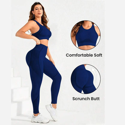 Women's 2-Piece High Waist Trousers Combo
