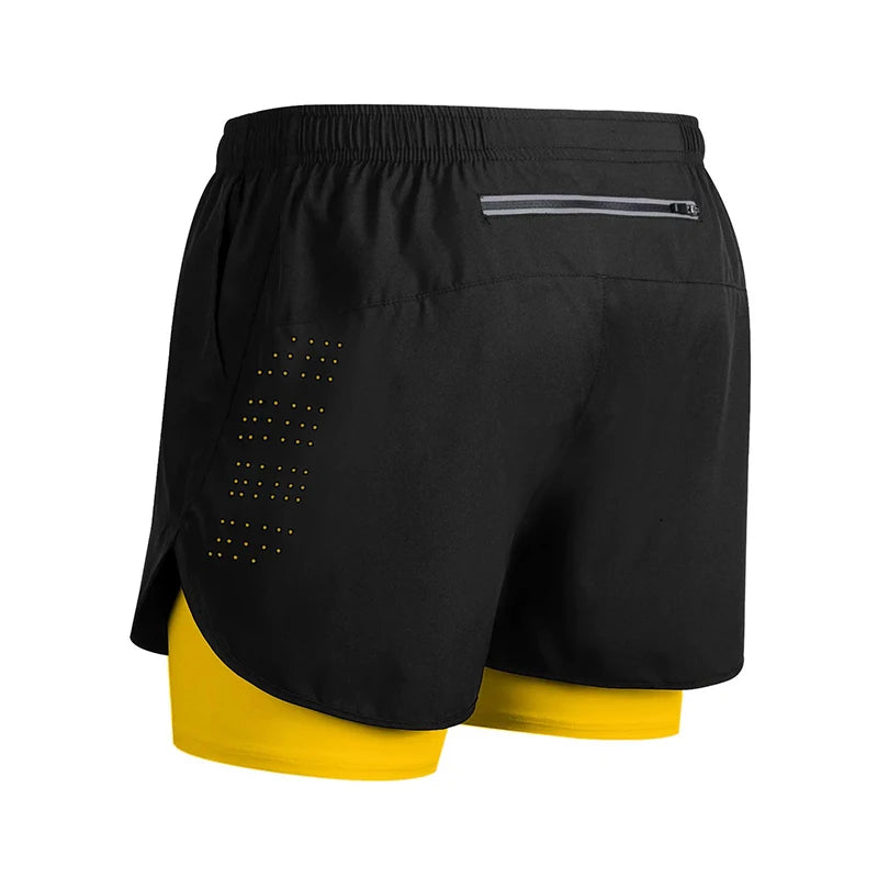 Men’s 2-in-1 Running Shorts – Quick-Dry Trendy Performance Workout Shorts | Lock In