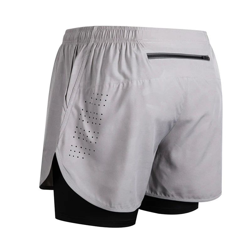 Men’s 2-in-1 Running Shorts – Quick-Dry Trendy Performance Workout Shorts | Lock In