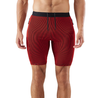 Men’s Running Half-Tights – Breathable Distance Running Shorts with Zipper Pockets | Lock In