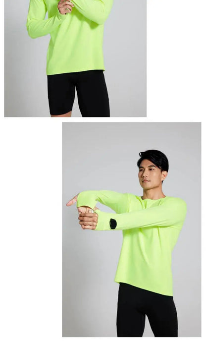 Men’s Marathon Running Long Sleeve Top – Quick-Dry Anti-UV Training Shirt | Lock In