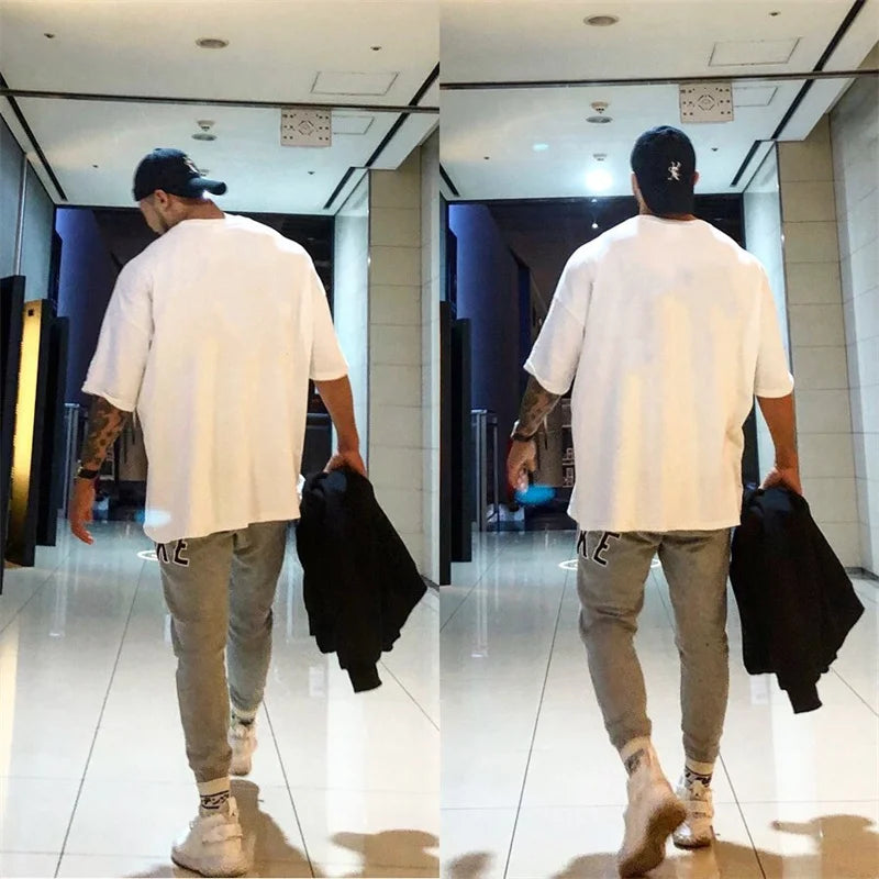 Men’s Oversize Sports T-Shirt – Gym Streetwear Tee | Lock In