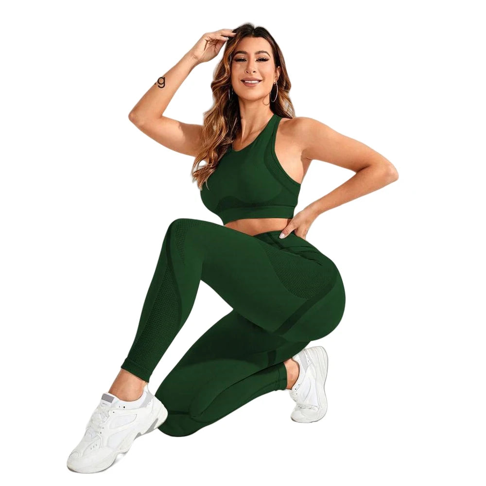 Women's 2-Piece High Waist Trousers Combo
