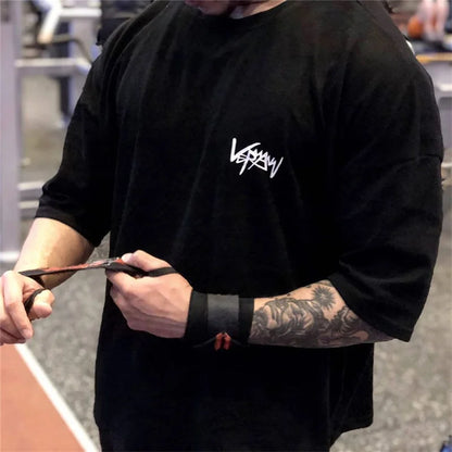 Men’s Oversize Sports T-Shirt – Gym Streetwear Tee | Lock In
