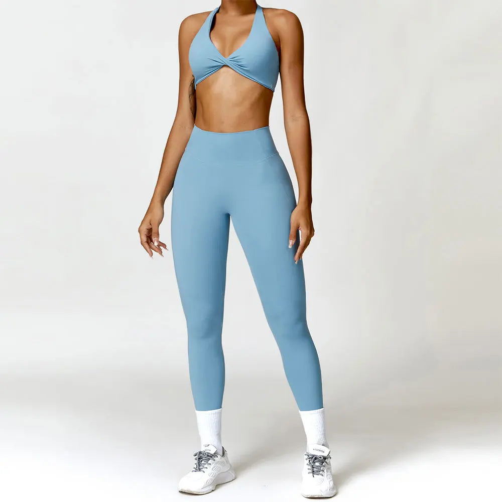 Women’s Seamless Yoga Set – Push-Up Sports Bra & High-Waist Leggings | Lock In