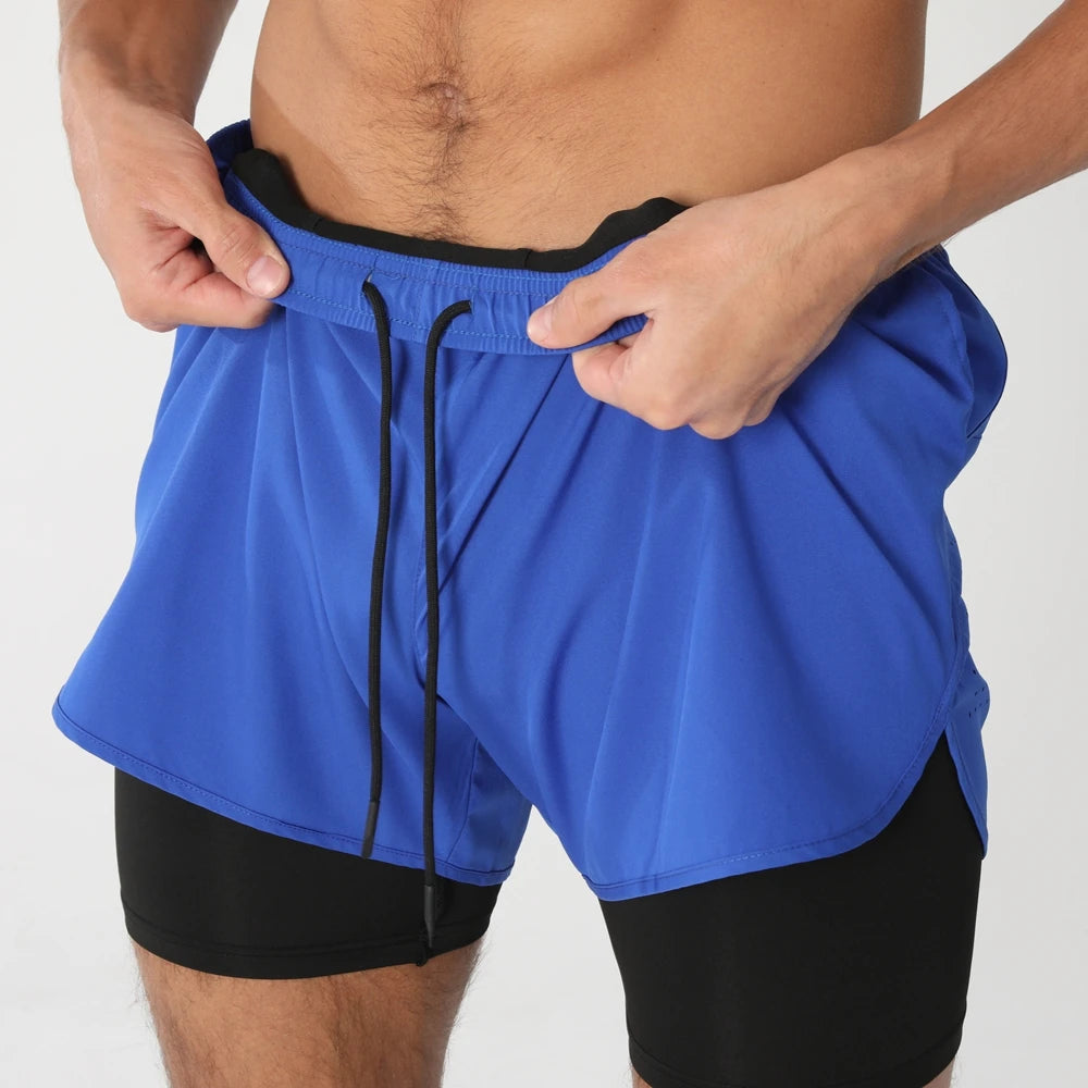 Men’s 2-in-1 Running & Training Shorts – Quick-Dry Performance Shorts | Lock In