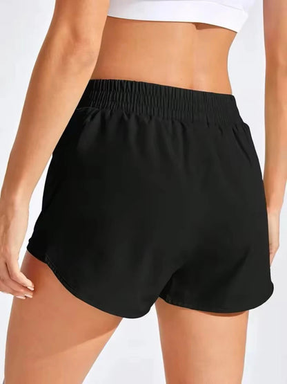Women’s Yoga & Running Shorts – Elastic Running Shorts | Lock In