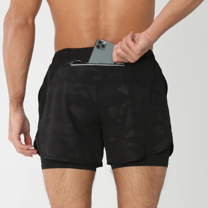 Men’s 2-in-1 Running & Training Shorts – Quick-Dry Performance Shorts | Lock In