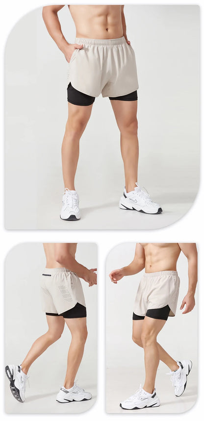 Men’s Quick-Dry Double-Layer Running & Training Shorts | Lock In