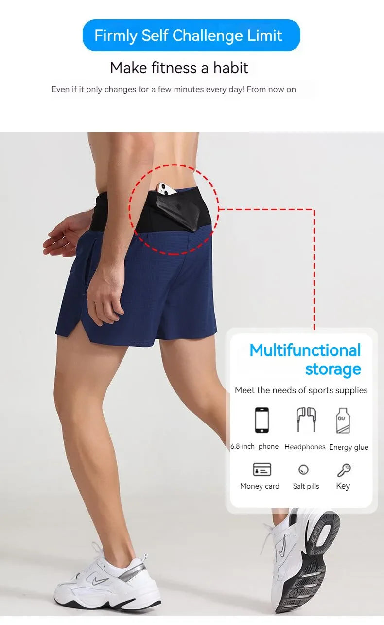 Men’s 2-in-1 Marathon Running Shorts | Lock In