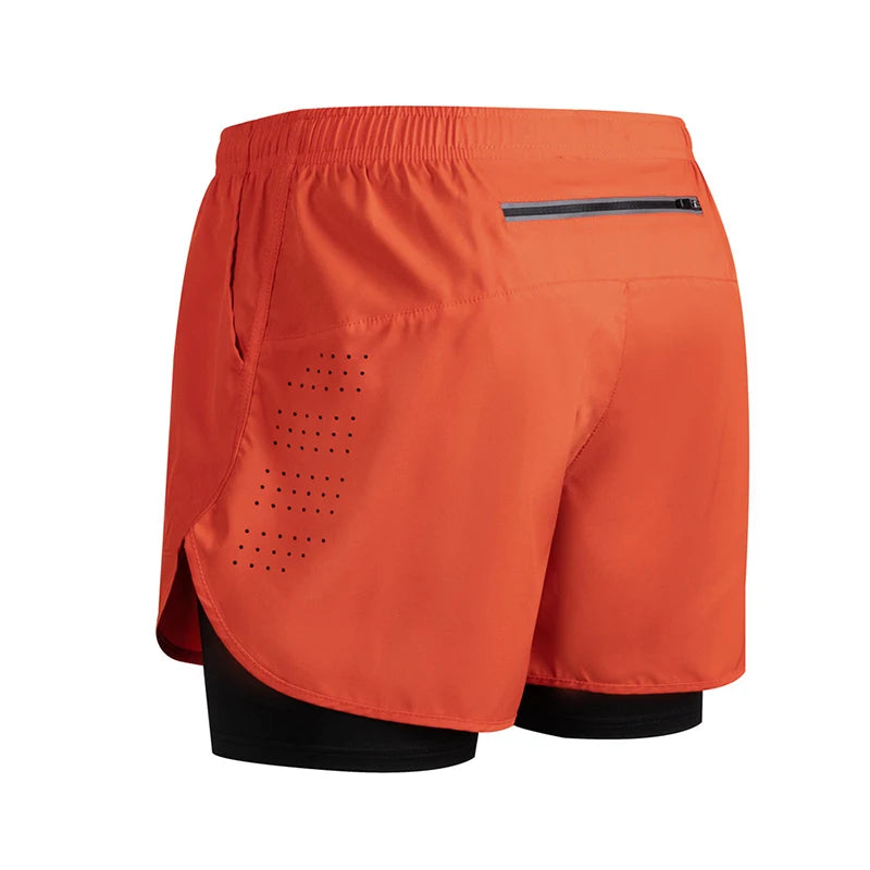 Men’s 2-in-1 Running Shorts – Quick-Dry Trendy Performance Workout Shorts | Lock In