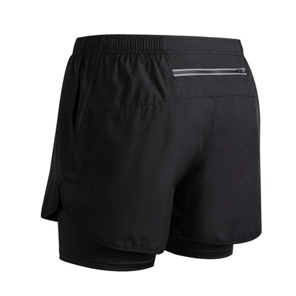 Men’s 2-in-1 Running Shorts – Quick-Dry Trendy Performance Workout Shorts | Lock In