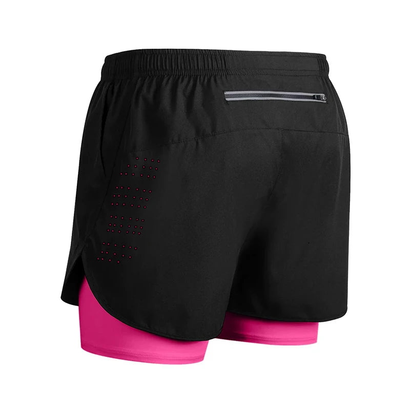 Men’s 2-in-1 Running Shorts – Quick-Dry Trendy Performance Workout Shorts | Lock In