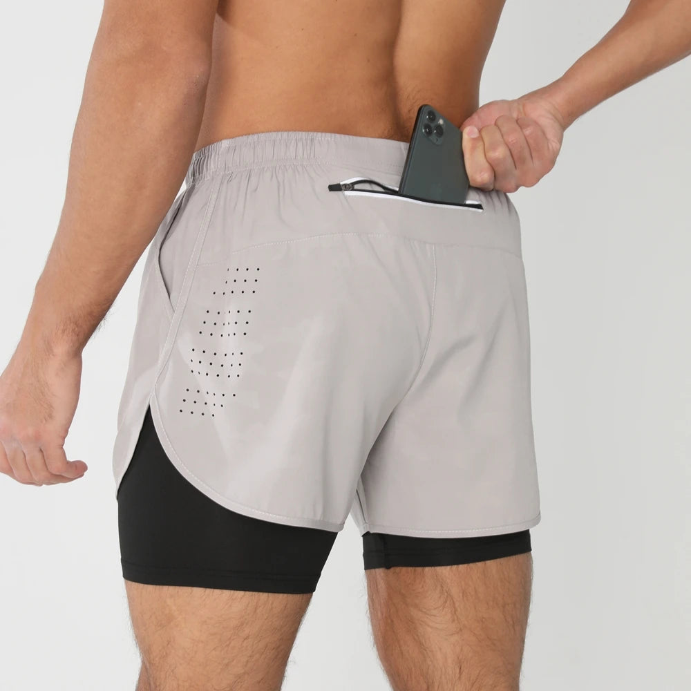 Men’s 2-in-1 Running & Training Shorts – Quick-Dry Performance Shorts | Lock In