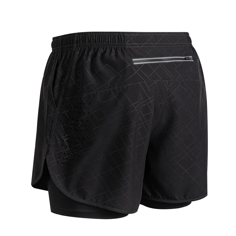 Men’s 2-in-1 Running Shorts – Quick-Dry Trendy Performance Workout Shorts | Lock In