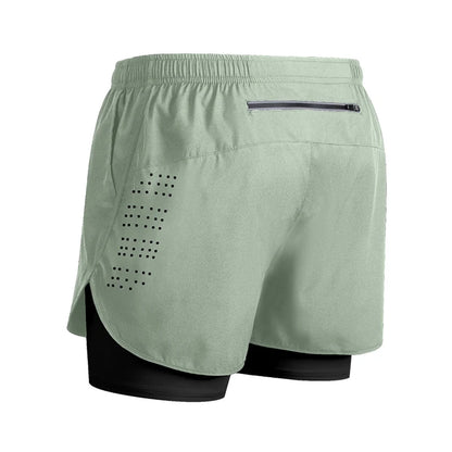 Men’s 2-in-1 Running Shorts – Quick-Dry Trendy Performance Workout Shorts | Lock In
