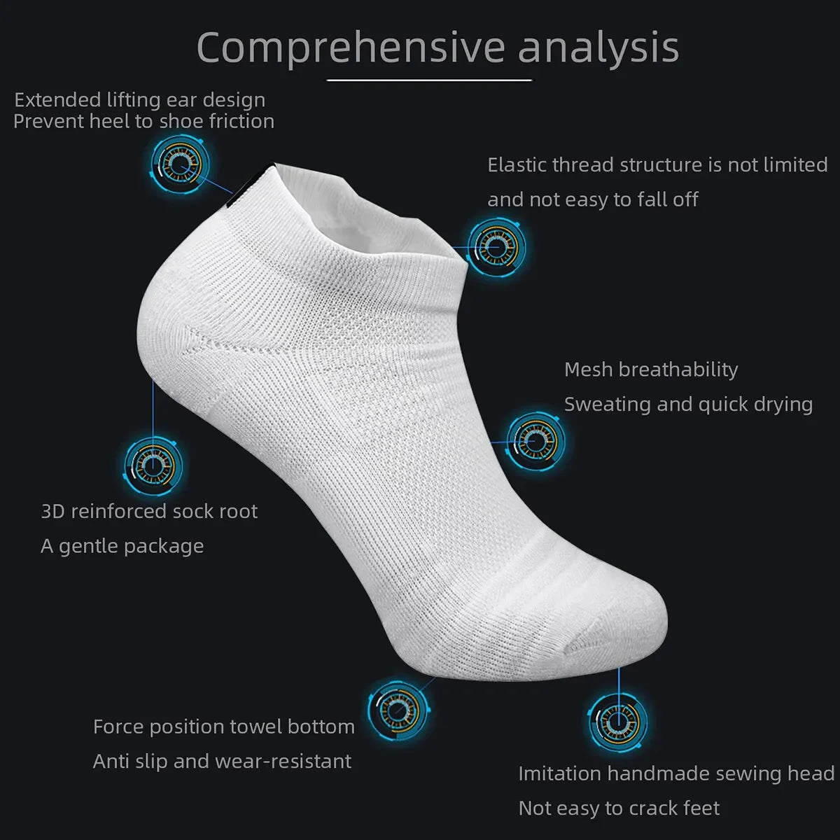 3-Pair Running Socks (Men & Women) — Performance Ankle Running Socks | Lock In