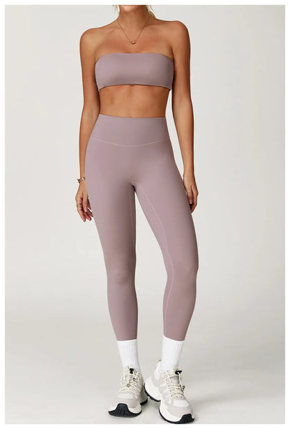 Women’s 2-Piece Yoga & Fitness Set – Sports Bra & High-Waist Leggings | Lock In