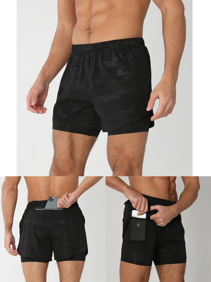 Men’s 2-in-1 Running & Training Shorts – Quick-Dry Performance Shorts | Lock In