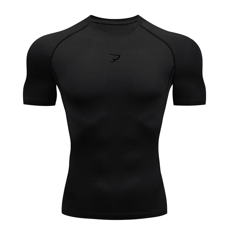 Men’s Running Compression T-Shirt – Quick-Dry Athletic Sport & Gym Top | Lock In