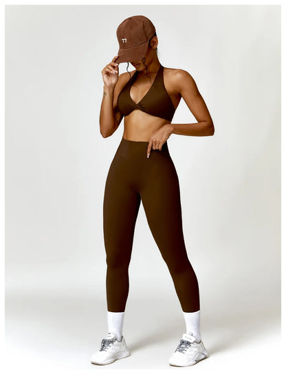 Women’s Seamless Yoga Set – Push-Up Sports Bra & High-Waist Leggings | Lock In