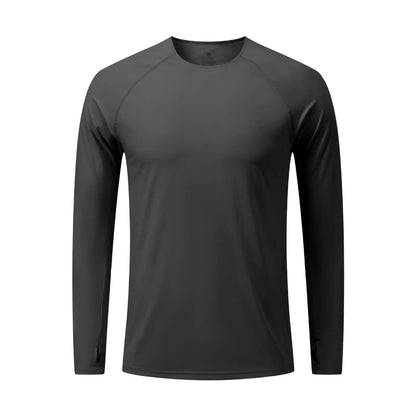 Men’s Marathon Running Long Sleeve Top – Quick-Dry Anti-UV Training Shirt | Lock In