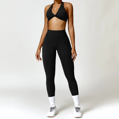 Women’s Seamless Yoga Set – Push-Up Sports Bra & High-Waist Leggings | Lock In