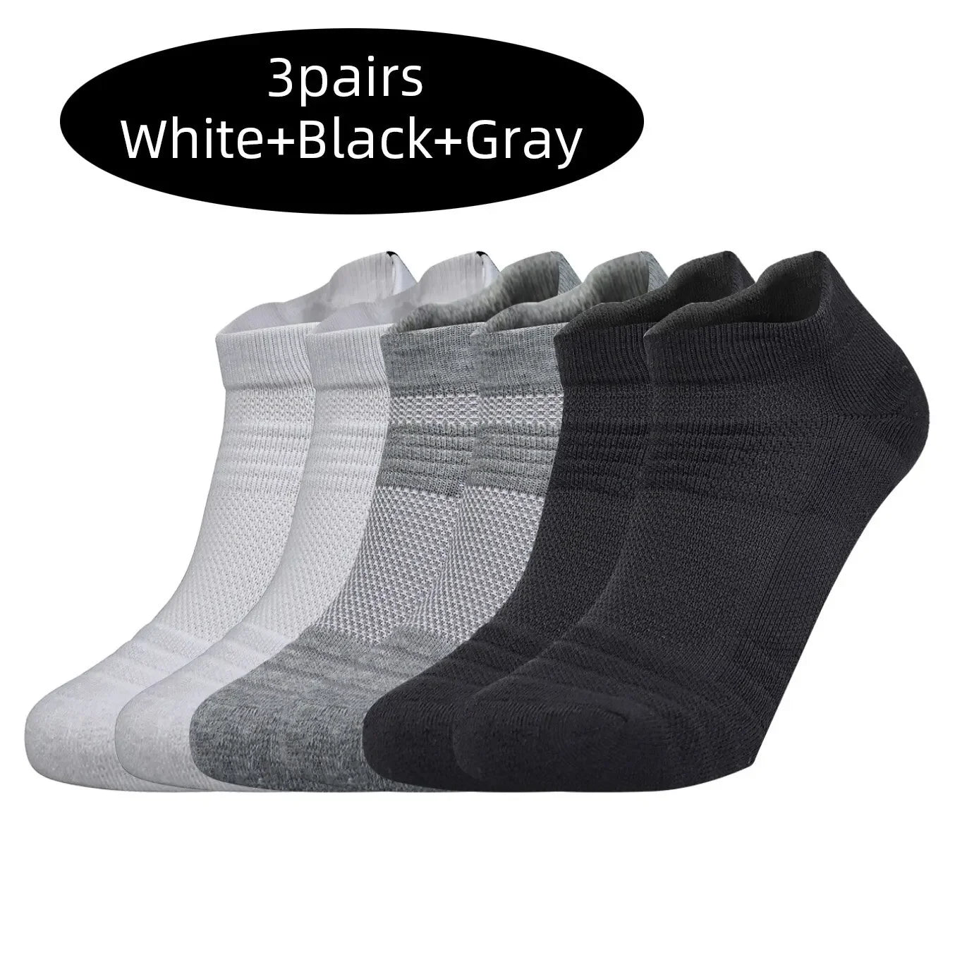 3-Pair Running Socks (Men & Women) — Performance Ankle Running Socks | Lock In