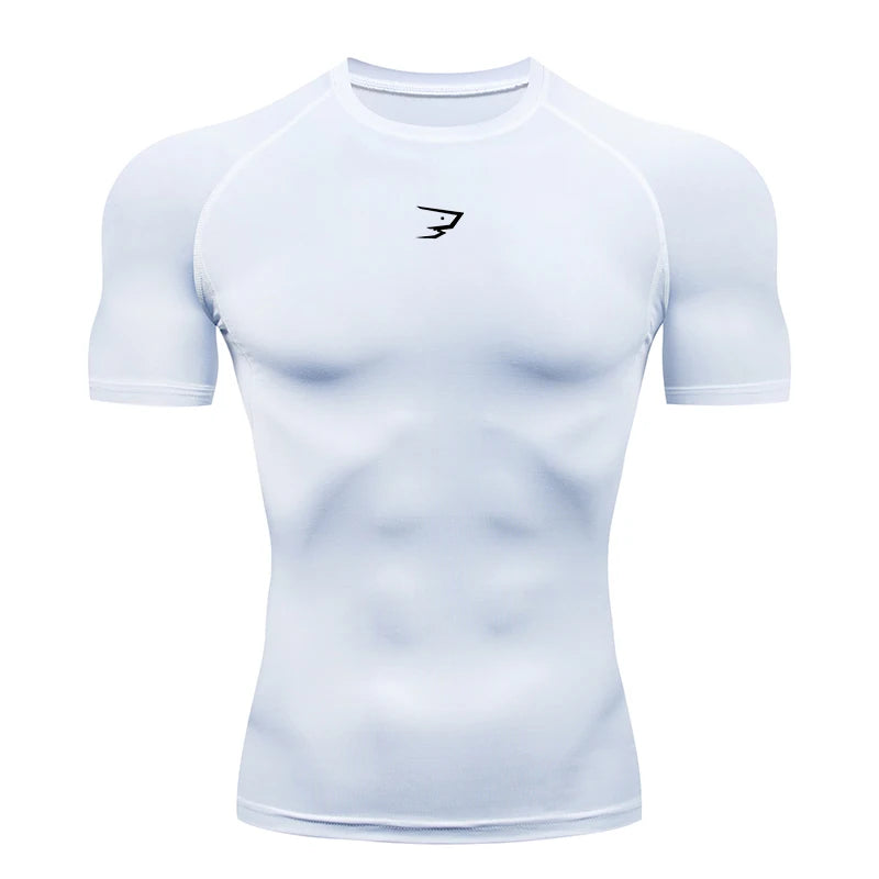 Men’s Running Compression T-Shirt – Quick-Dry Athletic Sport & Gym Top | Lock In